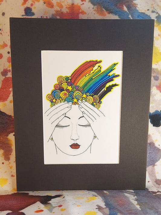 Rainbow Intuition Matted Print 8x10"