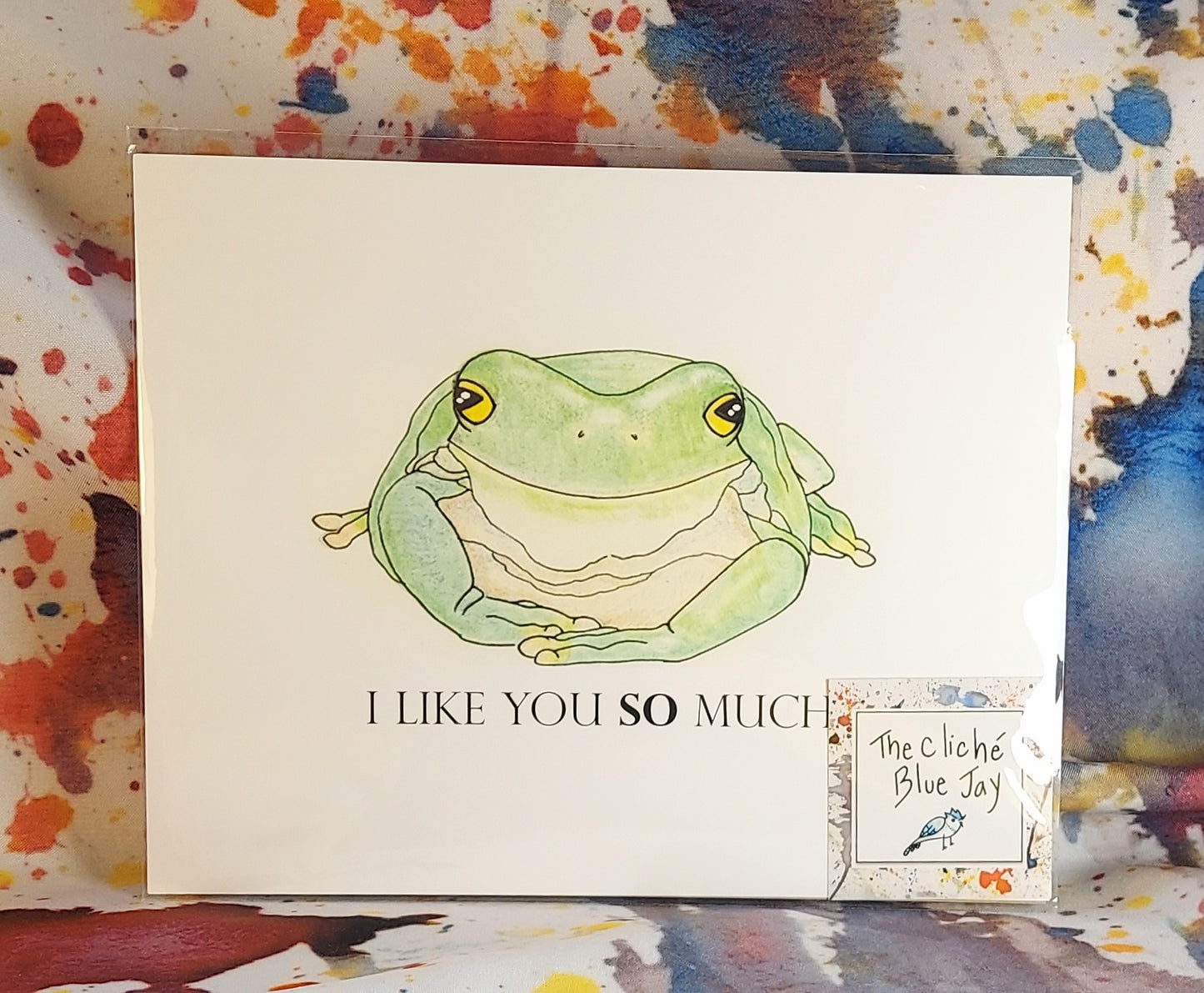 Happy Frog Likes You So Much Print 8x10"