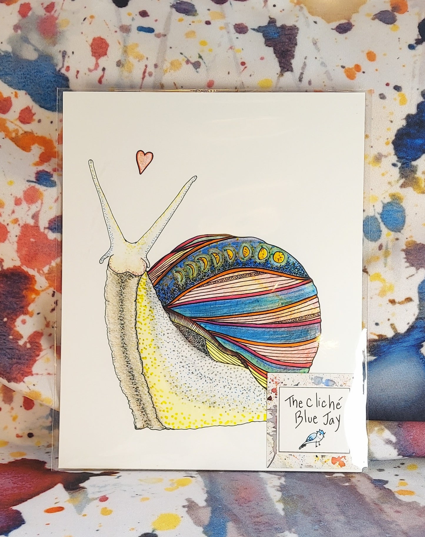 Lunar Love Snail Print 8x10"