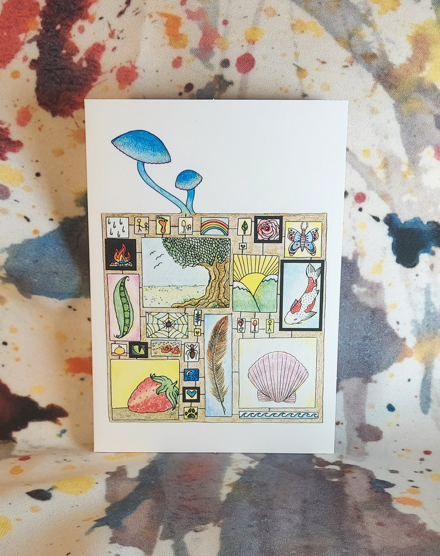 Mushroom Rhizome 5x7" 3 Card Pack