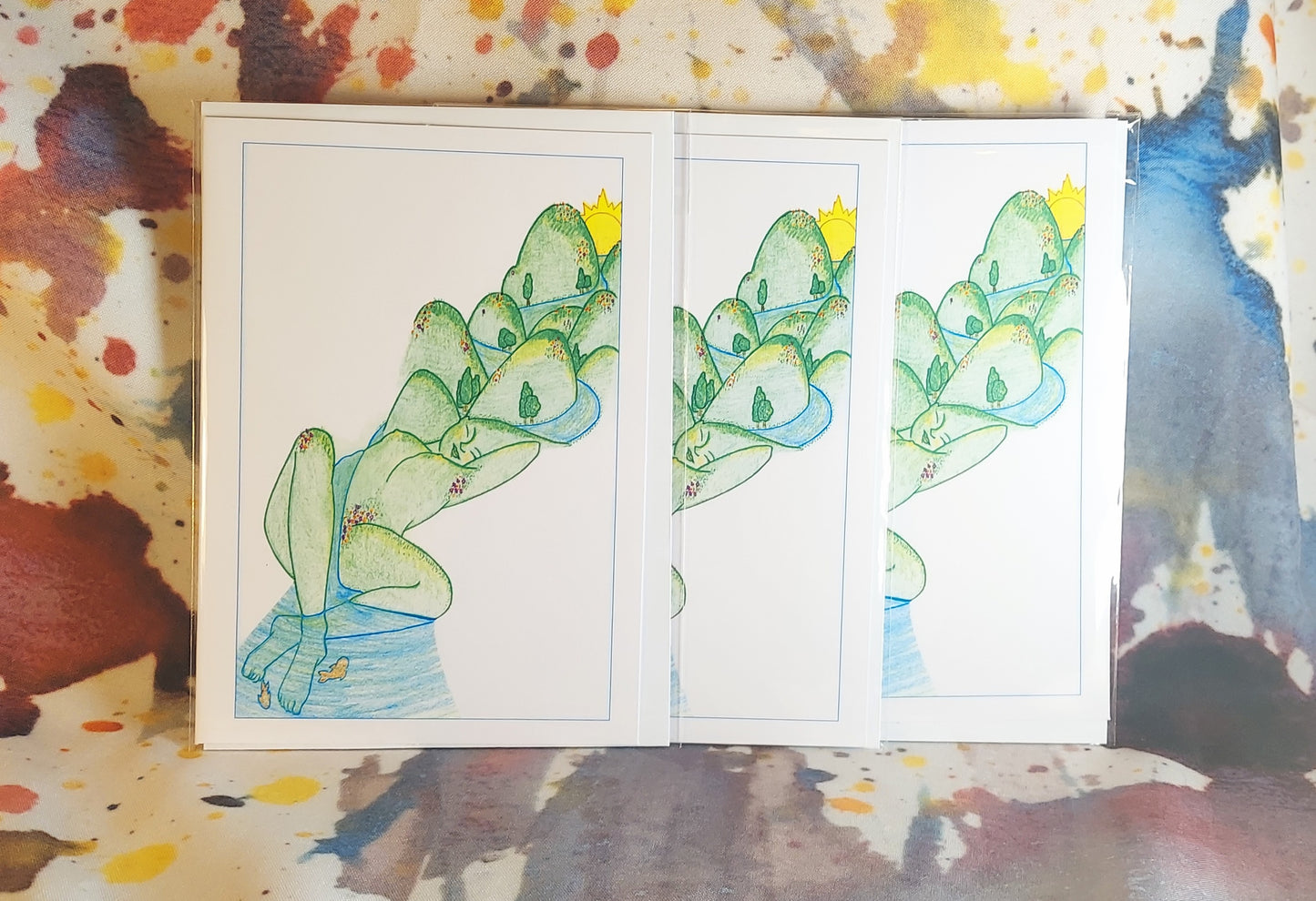 Green Goddess of the Valley 5x7" 3 Card Pack