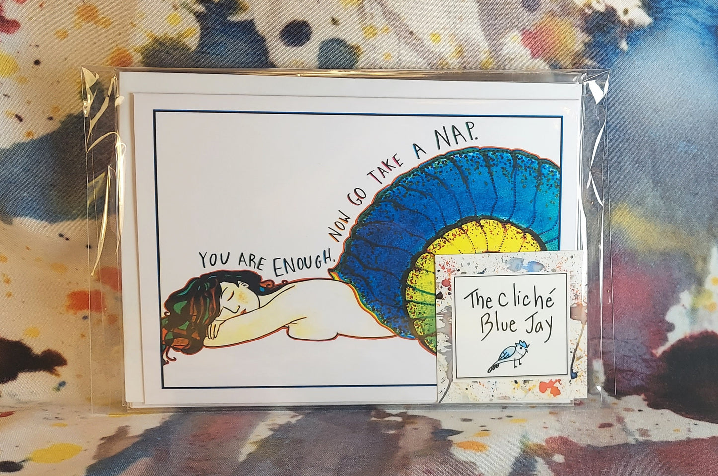 Go Take A Nap Sleeping Snail Woman 5x7" 3 Card Pack